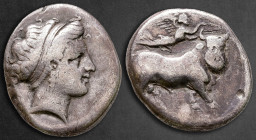 Campania. Neapolis circa 320-300 BC. Nomos AR
