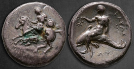 Calabria. Tarentum circa 280 BC. Fourrée Nomos