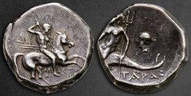 Calabria. Tarentum circa 272-235 BC. Nomos AR