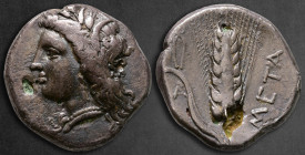 Lucania. Metapontion circa 330-290 BC. Fourrée Stater