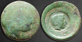 Sicily. Akragas circa 405-392 BC. Hemilitron Æ