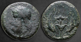 Sicily. Messana circa 338-318 BC. Bronze Æ