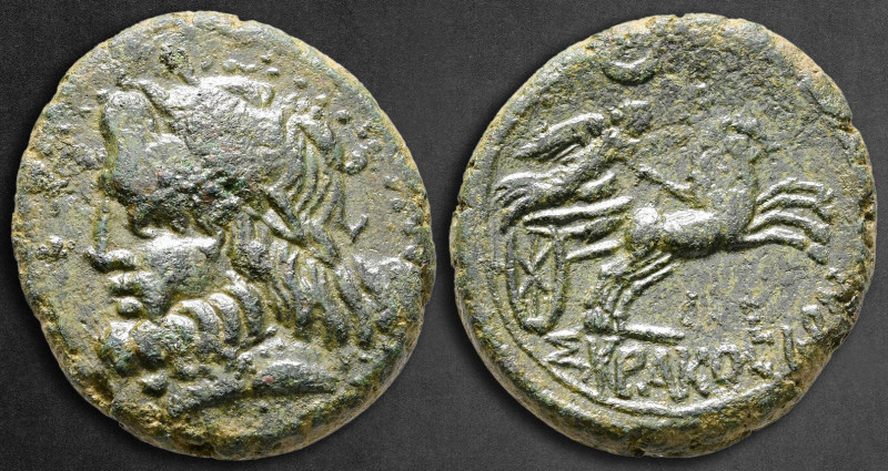 Sicily. Syracuse. Time of Roman Rule. after 212 BC. 
Bronze Æ

23 mm, 8,13 g...
