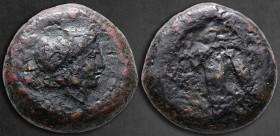 Sicily. Tyrrhenoi circa 354-344 BC. Bronze Æ