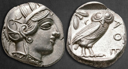 Attica. Athens circa 454-404 BC. Tetradrachm AR