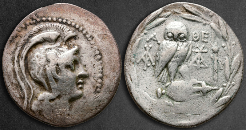 Attica. Athens circa 176-175 BC. 
Tetradrachm AR. New Style Coinage

33 mm, 1...