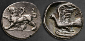 Sikyonia. Sikyon circa 330-280 BC. Triobol – Hemidrachm AR