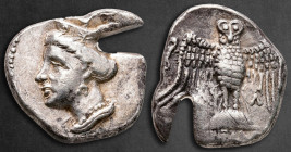 Pontos. Amisos circa 435-370 BC.  Myll–, magistrate. Drachm AR