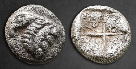 Troas. Abydos circa 500-450 BC. Obol AR