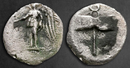 Troas. Uncertain circa 400-300 BC. Obol AR