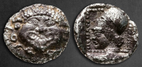 Lesbos. Methymna  circa 500-460 BC. Diobol AR