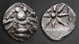Ionia. Ephesos  circa 500-420 BC. Tetartemorion AR