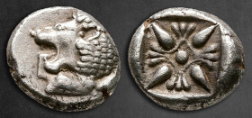 Ionia. Miletos  circa 525-475 BC. Diobol AR