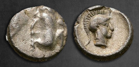 Cilicia. Uncertain mint circa 400-300 BC. Tetartemorion AR