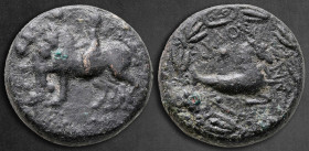 Kings of Commagene. Epiphanes & Kallinikos AD 72. Bronze Æ