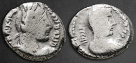 Nabataean Kingdom. Petra . Malichus II, with Shaqilat AD 40-70. Drachm AR