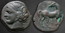 Zeugitana. Carthage circa 215-201 BC. Bronze Æ