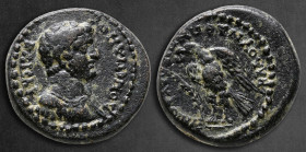 Lydia. Blaundos. Domitian as Caesar AD 69-81. Tiberius Claudius Phoenix, magistrate.. Bronze Æ