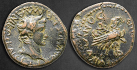 Phrygia. Amorion. Claudius AD 41-54. Lucius Iulius Cato and Pedon, magistrates. Bronze Æ