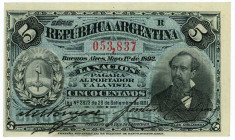 Argentina 5 Centavos 1892 (ND)

P# 209, N# 219005; # R 053837; AUNC-