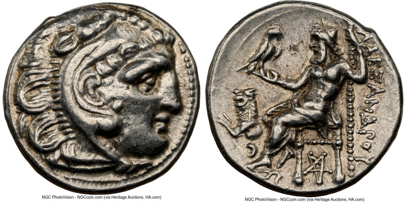 THRACIAN KINGDOM. Lysimachus (305-281 BC). AR drachm (17mm, 4.60 gm, 12h). NGC A...
