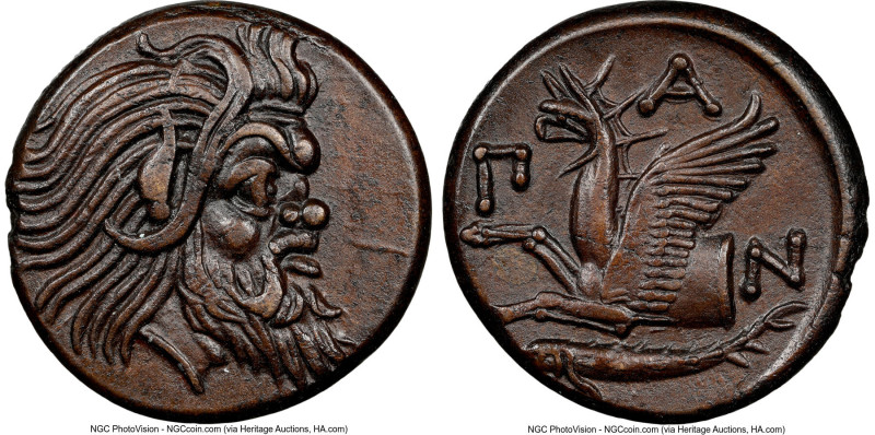 CIMMERIAN BOSPORUS. Panticapaeum. Ca. 4th Century BC. AE (21mm, 6.64 gm, 12h). N...