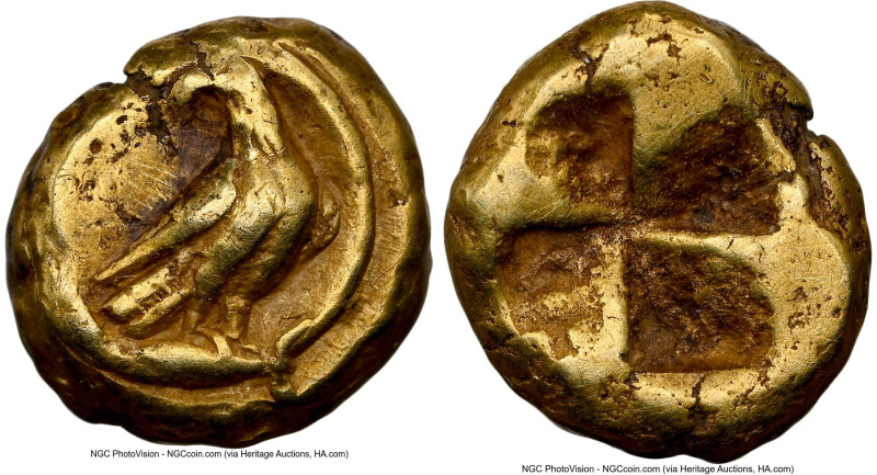 MYSIA. Cyzicus. Ca. 550-450 BC. EL 1/12 stater or hemihecte (8mm, 1.33 gm). NGC ...