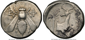 IONIA. Ephesus. Ca. 4th century BC. AR tetradrachm (24mm, 12h). NGC Choice Fine. Ca. 340-325 BC, Polyxelus, magistrate. E-Φ, bee with straight wings s...