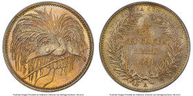 Wilhelm II 1/2 Mark 1894-A MS64 PCGS, Berlin mint, KM4. Featuring a beautiful and detailed Bird of Paradise, found widely in the southern and northeas...