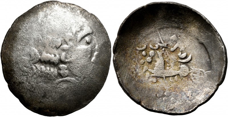 CELTIC, Central Europe. Helvetii. Late 2nd-early 1st century BC. Scyphate Stater...