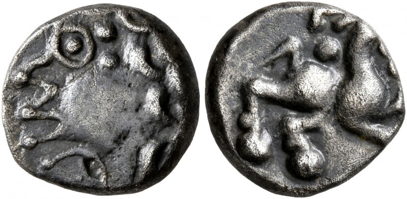 CELTIC, Central Europe. Vindelici (?). 1st century BC. Quinarius (Silver, 11 mm,...