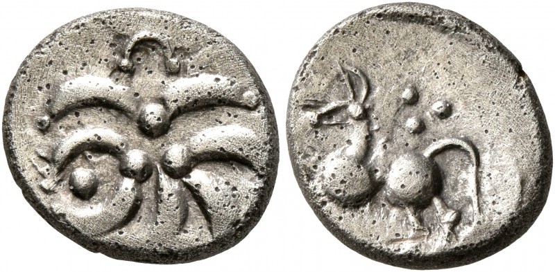 CELTIC, Central Europe. Vindelici. Mid 1st century BC. Quinarius (Silver, 13 mm,...