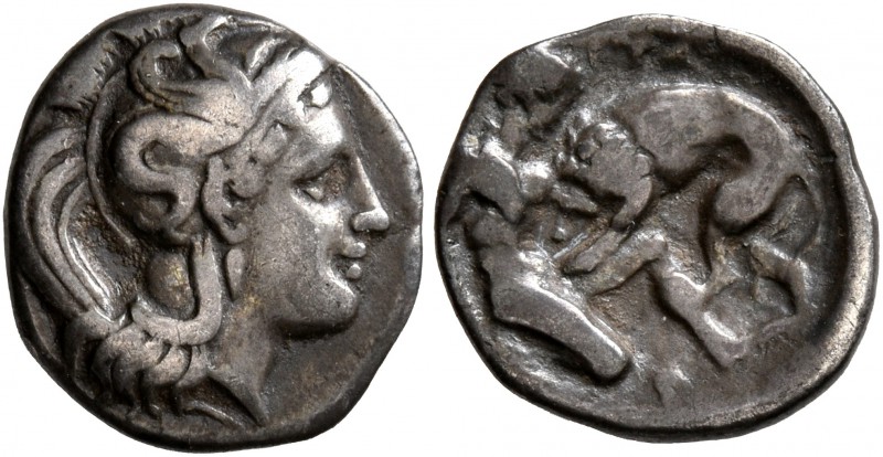 LUCANIA. Herakleia. Circa 432-420 BC. Diobol (Silver, 12 mm, 1.04 g, 7 h). Head ...
