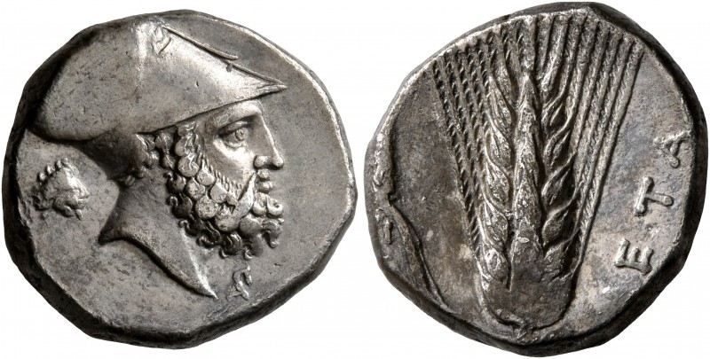 LUCANIA. Metapontion. Circa 340-330 BC. Didrachm or Nomos (Silver, 19 mm, 7.92 g...