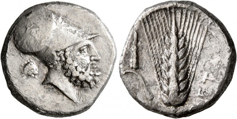 LUCANIA. Metapontion. Circa 340-330 BC. Didrachm or Nomos (Silver, 19 mm, 7.83 g...