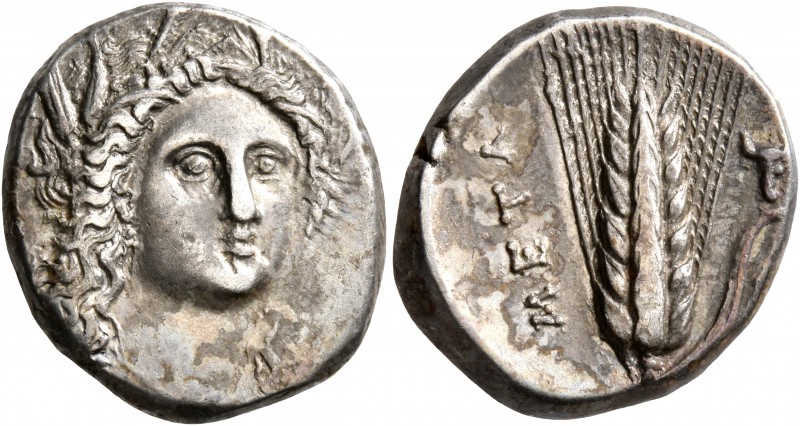 LUCANIA. Metapontion. Circa 330-290 BC. Didrachm or Nomos (Silver, 19 mm, 7.80 g...