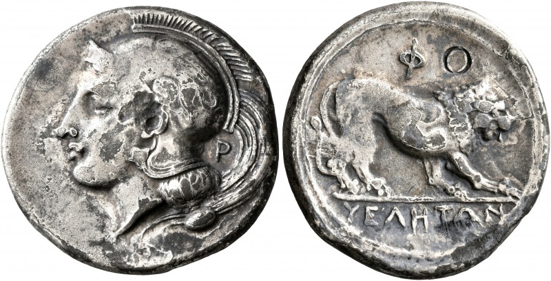 LUCANIA. Velia. Circa 340-334 BC. Didrachm or Nomos (Silver, 23 mm, 7.19 g, 3 h)...