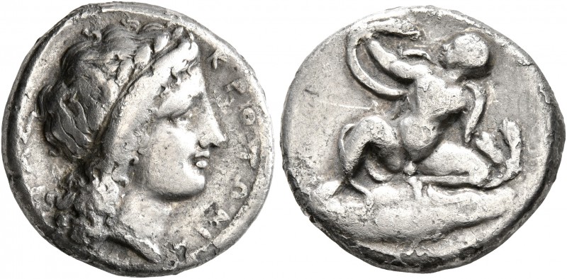 BRUTTIUM. Kroton. Circa 400-325 BC. Didrachm or Nomos (Silver, 20 mm, 7.25 g, 11...