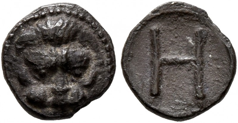 BRUTTIUM. Rhegion. Circa 415/0-387 BC. Hemilitron (Silver, 8 mm, 0.34 g, 11 h). ...