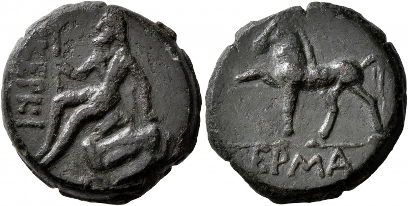 TAURIC CHERSONESOS. Karkinitis. Circa 300-250 BC. AE (Bronze, 20 mm, 6.68 g, 12 ...