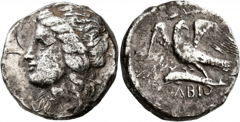 SKYTHIA. Olbia. Circa 320-315 BC. Stater (Silver, 22 mm, 12.67 g, 1 h). Head of ...
