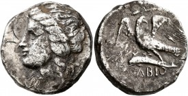 SKYTHIA. Olbia. Circa 320-315 BC. Stater (Silver, 22 mm, 12.67 g, 1 h). Head of Demeter to left, wearing wreath of grain ears. Rev. ΟΛBIO Sea-eagle, w...