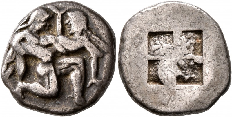 ISLANDS OFF THRACE, Thasos. Circa 500-463 BC. Stater (Silver, 21 mm, 9.18 g). Nu...