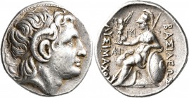 KINGS OF THRACE. Lysimachos, 305-281 BC. Tetradrachm (Silver, 28 mm, 17.16 g), Pella, 286/5-282/1. Diademed head of Alexander the Great to right with ...