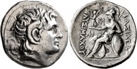 KINGS OF THRACE. Lysimachos, 305-281 BC. Tetradrachm (Silver, 29 mm, 16.77 g, 3 h), Pella, 286/5-282/1. Diademed head of Alexander the Great to right ...