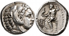 KINGS OF MACEDON. Alexander III ‘the Great’, 336-323 BC. Tetradrachm (Silver, 25 mm, 17.18 g, 9 h), Amphipolis, struck under Antipater, circa 332-326....