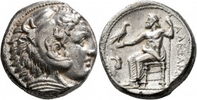 KINGS OF MACEDON. Alexander III ‘the Great’, 336-323 BC. Tetradrachm (Silver, 23 mm, 17.19 g, 7 h), Amphipolis, struck under Antipater, circa 332-326....