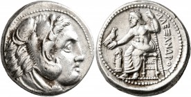 KINGS OF MACEDON. Alexander III ‘the Great’, 336-323 BC. Tetradrachm (Silver, 25 mm, 17.19 g, 1 h), Amphipolis, circa 325-323/2. Head of Herakles to r...