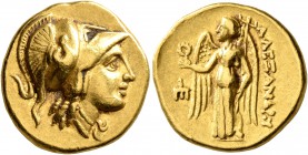 KINGS OF MACEDON. Alexander III ‘the Great’, 336-323 BC. Stater (Gold, 18 mm, 8.53 g, 2 h), Amphipolis, struck under Antipater, circa 325-319. Head of...