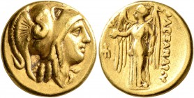 KINGS OF MACEDON. Alexander III ‘the Great’, 336-323 BC. Stater (Gold, 16 mm, 7.34 g, 10 h), Amphipolis, struck under Antipater, circa 325-319. Head o...